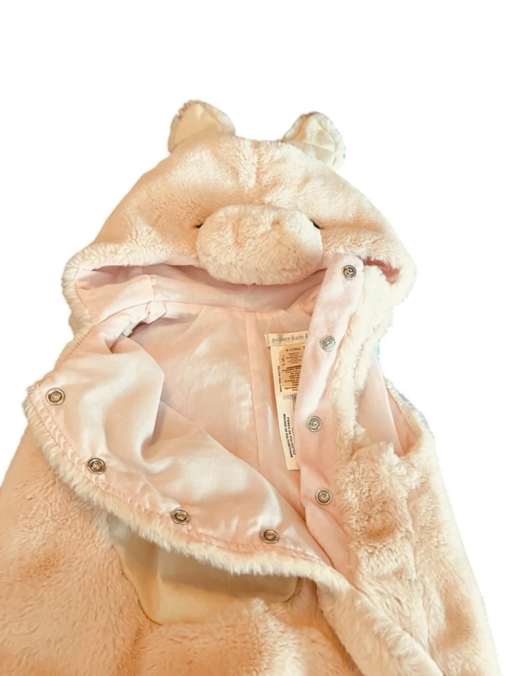 Pottery Barn Pink Plush Pig Baby Costume Size 6-12 Months